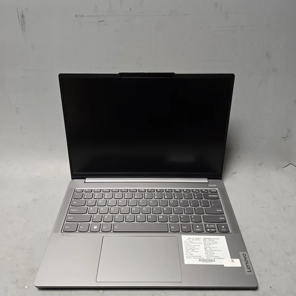 LENOVO SLIM LAPTOP IN LIGHT GREY - MODEL UNSPECIFIED 