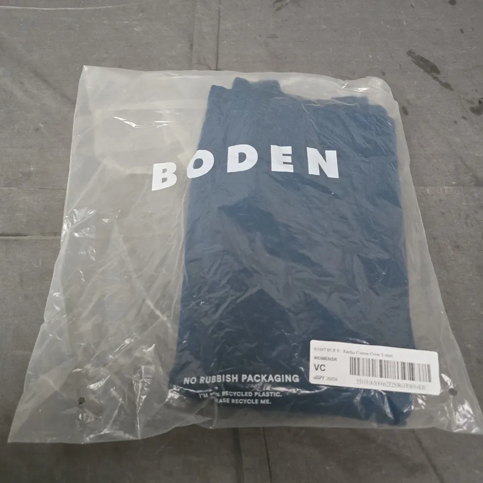 BODEN EMILIA COTTON CREW T-SHIRT – WOMEN'S NAVY, SIZE S