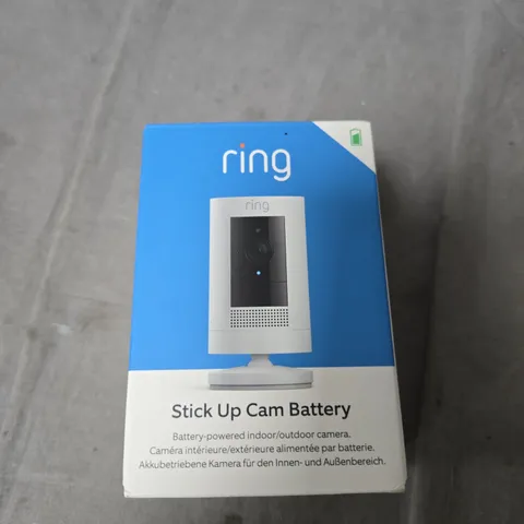 RING STICK UP CAM BATTERY – BATTERY-POWERED INDOOR/OUTDOOR CAMERA (BOXED)
