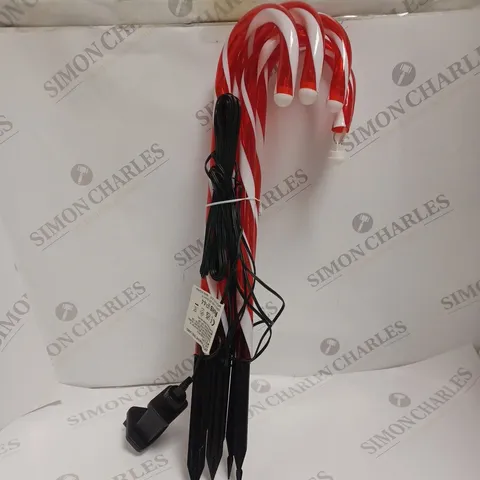 BOXED SET OF CANDY CANE GARDEN STAKES