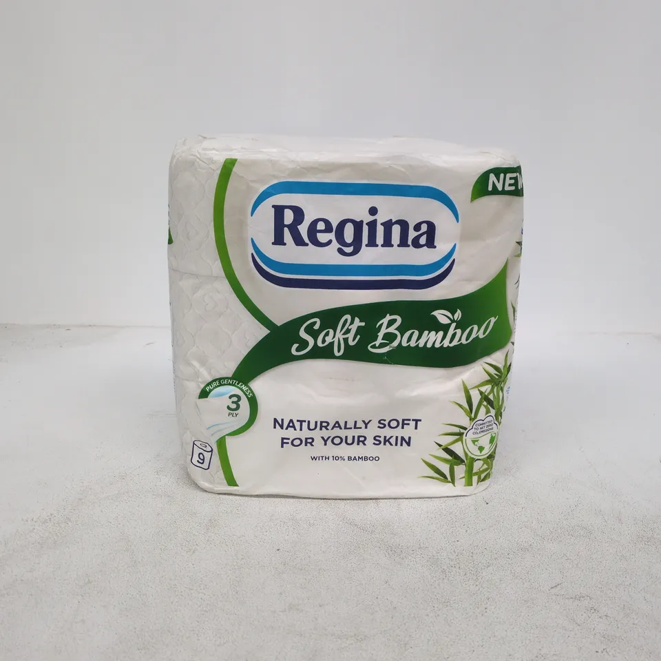 REGINA SOFT BAMBOO TOILET PAPER, 3-PLY, 9 ROLLS
