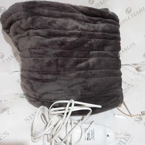 BOXED COZEE HOME HEATED BLANKET IN CHARCOAL