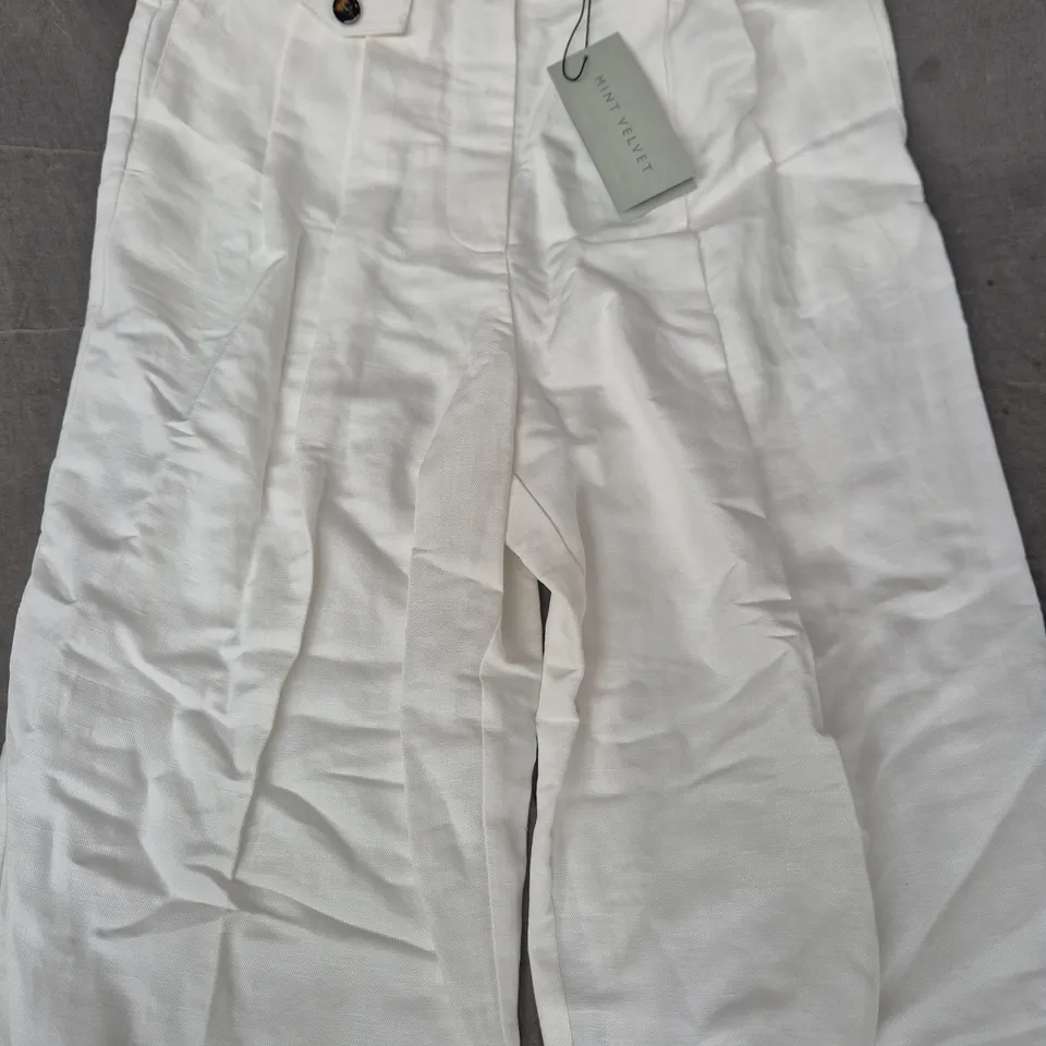 MINT VELVET LINEN BLEND BARREL TROUSERS – UK 8 (EU 36, US 4)
