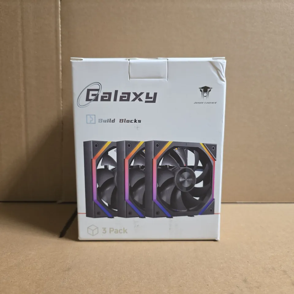 GALAXY BUILD BLOCKS 3 PACK COMPUTER CASE FANS IN BLACK