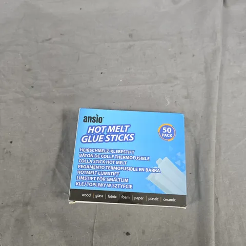 BOX OF APPROXIMATELY 20 HOUSEHOLD ITEMS TO INCLUDE: HOT GLUE STICKS, ICEBLOCK AND TIN OPENER