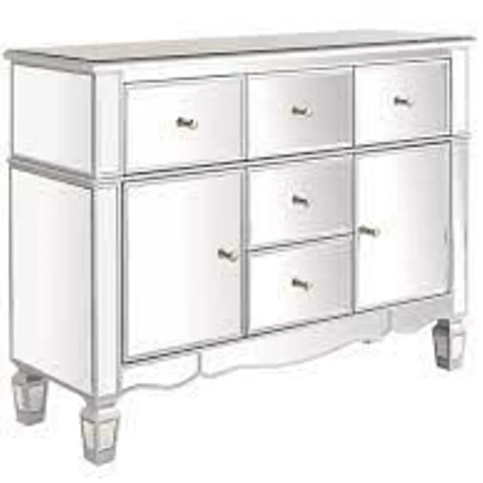 BOXED GRADE 1 MIRAGE MIRRORED SIDEBOARD (2 BOXES)