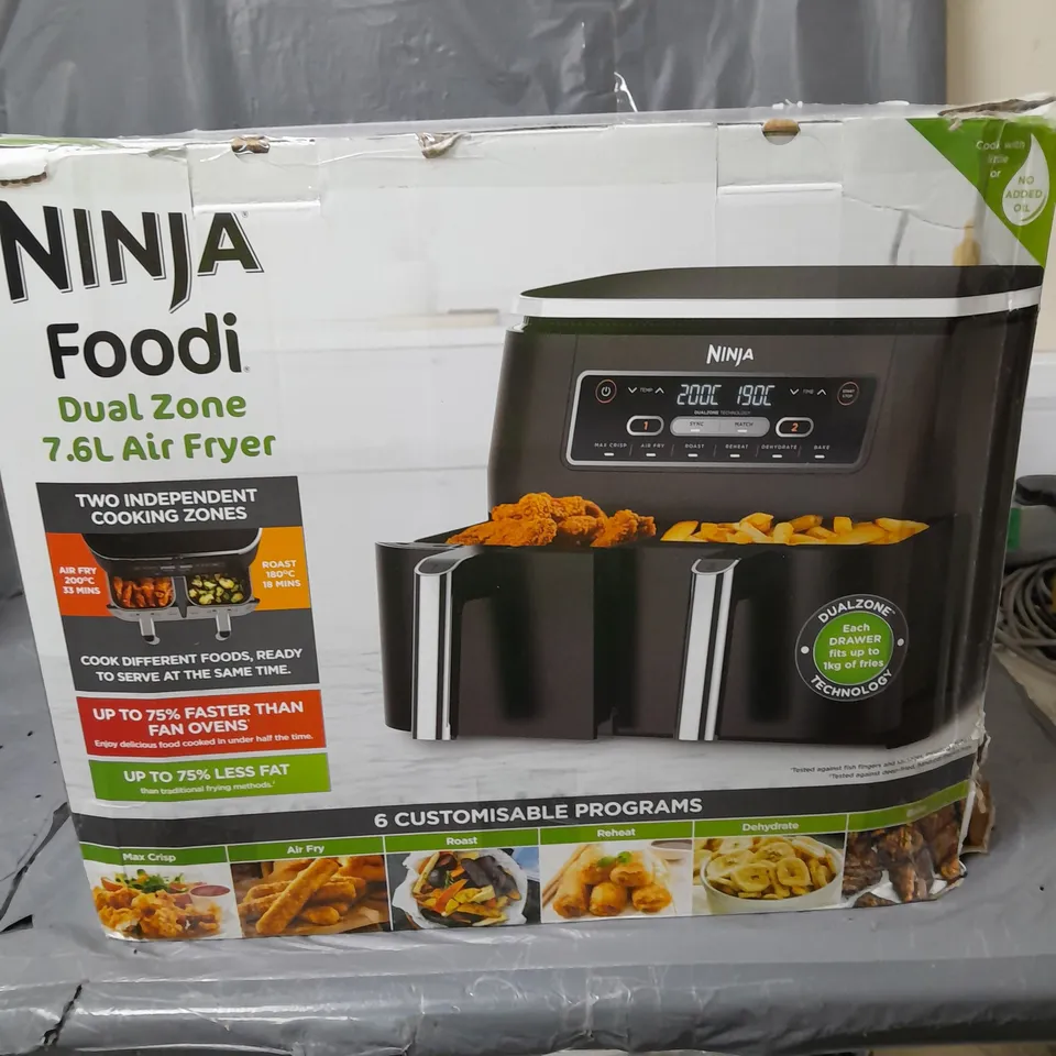 NINJA FOODI DUAL ZONE 7.6L AIR FRYER AF300UK RRP £199