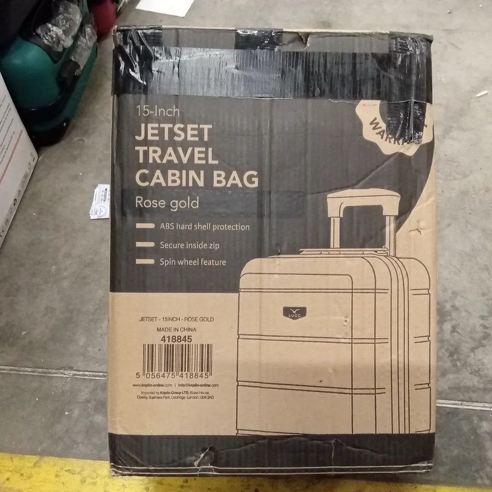 BOXED LUGG - 15 INCH JETSET TRAVEL CABIN BAG ROSE GOLD