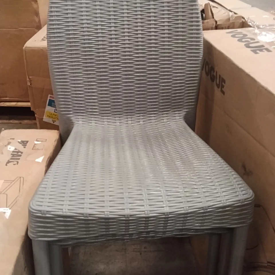 LIGHT GREY PLASTIC CHAIRS