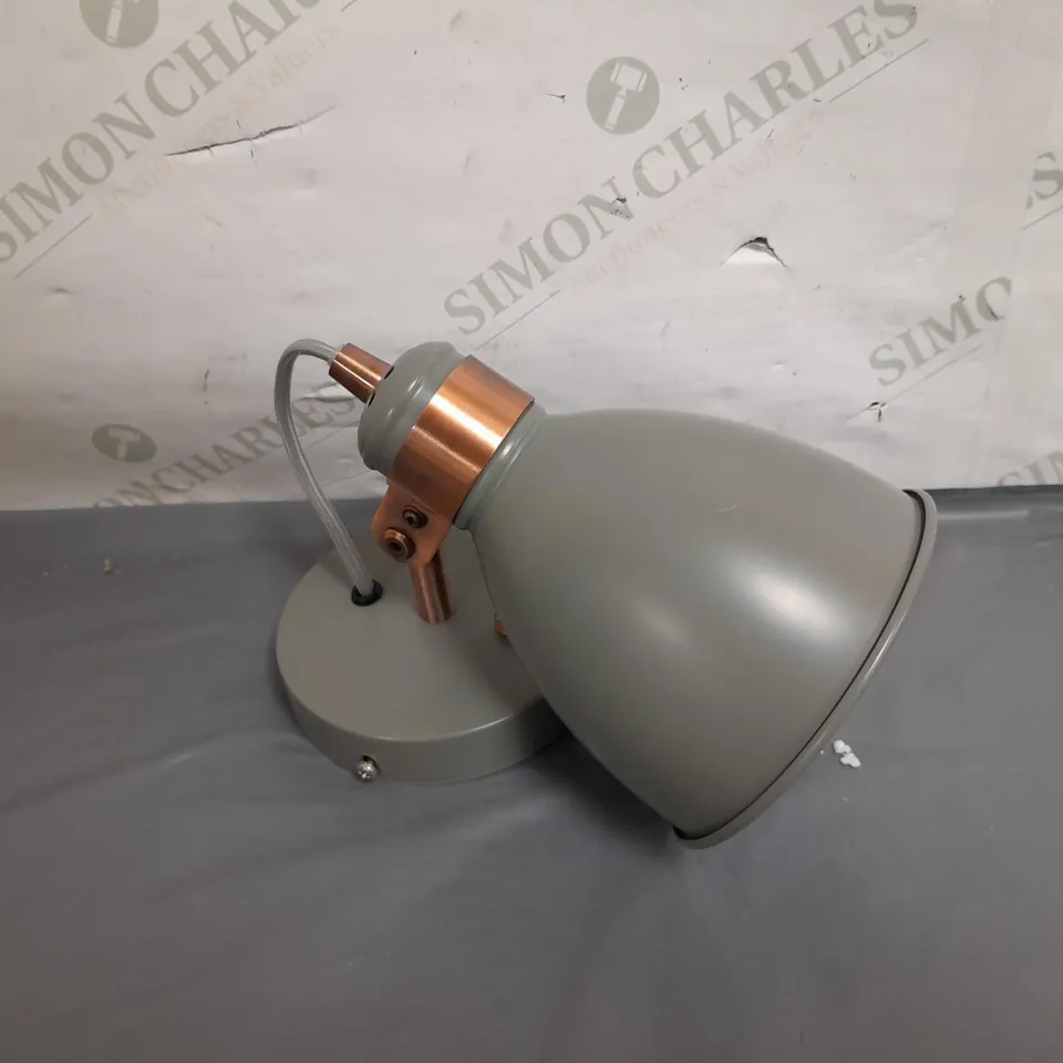 DAR LIGHTING FREDERICK SINGLE WALL SPOTLIGHT GREY & COPPER