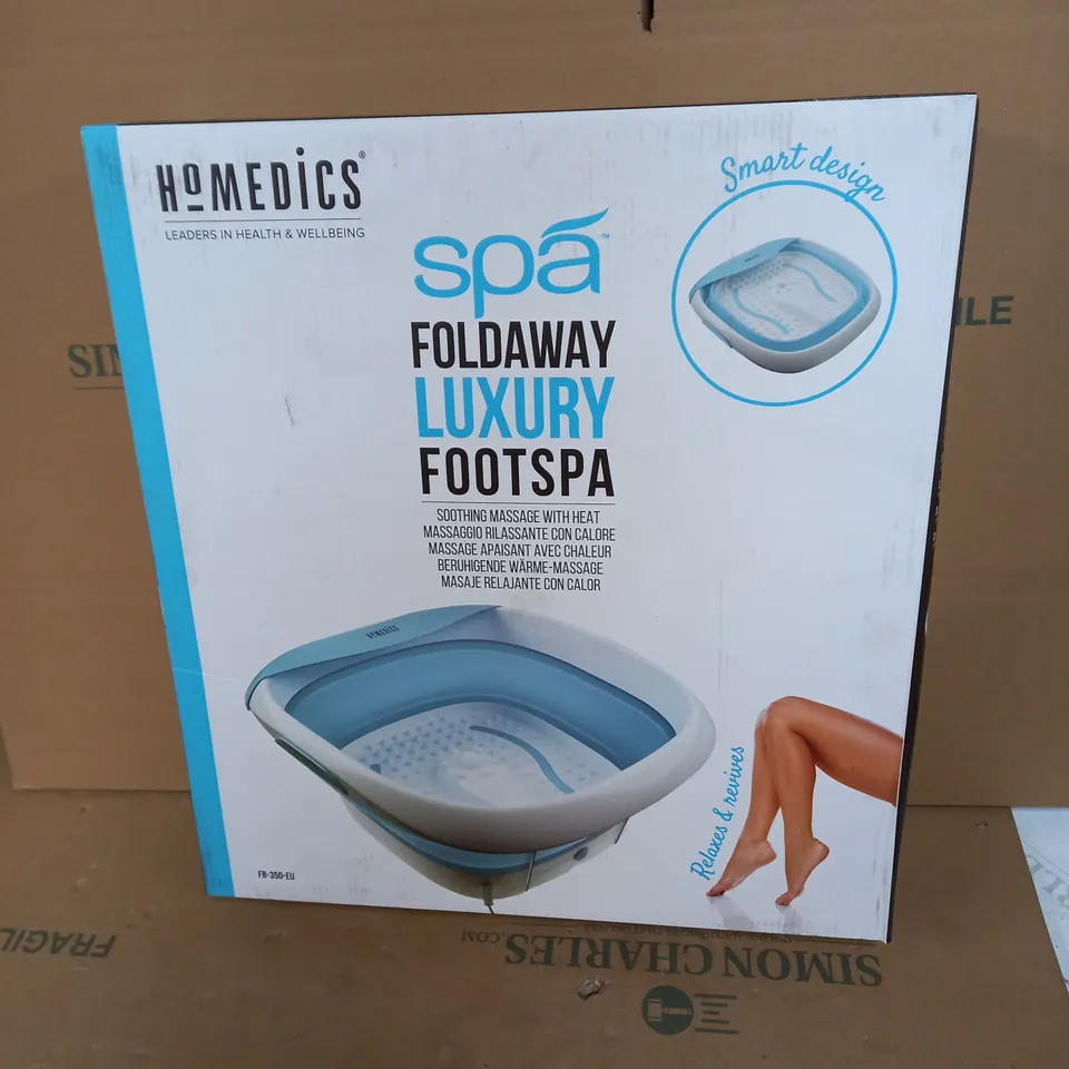 BOXED HOMEDICS SPA FOLDAWAY LUXURY FOOTSPA