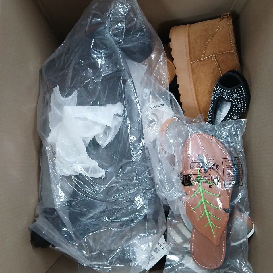 APPROXIMATELY 10 ASSORTED PAIRS OF SHOES IN VARIOUS STYLES & SIZES