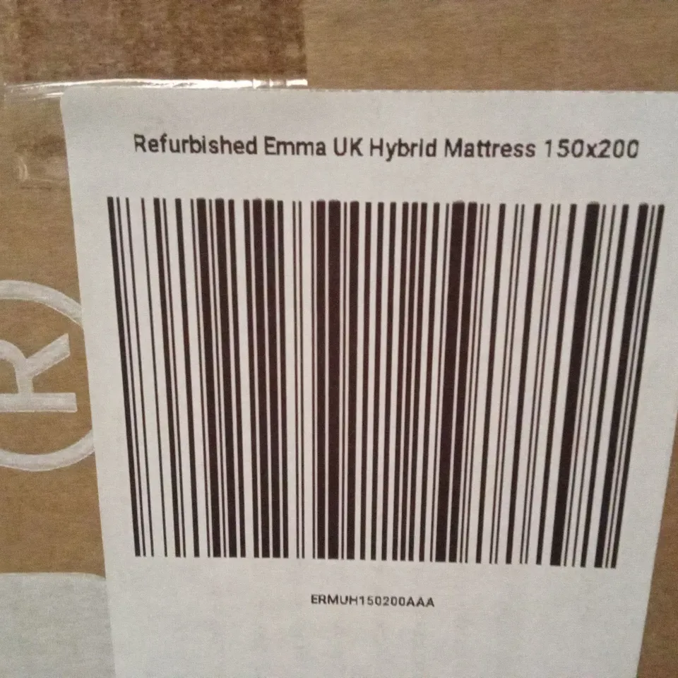BOXED AND ROLLED MANUFACTURER REFURBISHED EMMA UK HYBRID MATTRESS 150 X 200CM (KING SIZE)