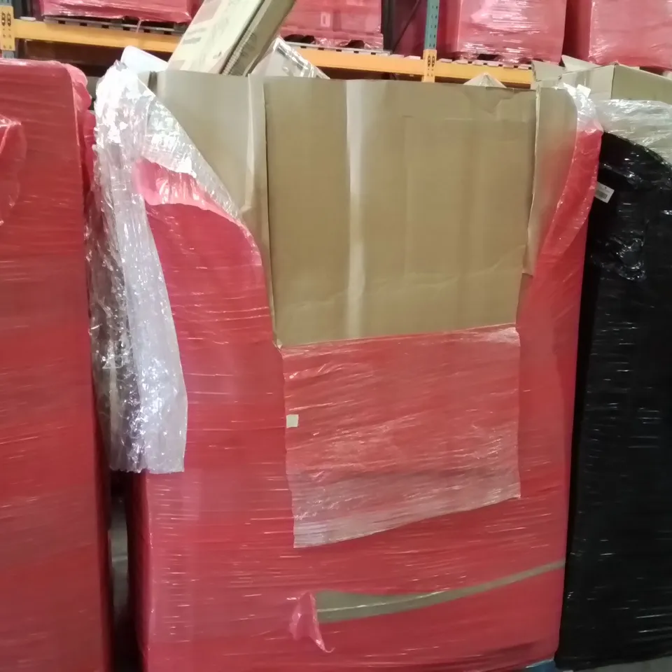 PALLET OF ASSORTED ITEMS TO INCLUDE: CLOTHES AIRER, TV STAND, FLIGHT UKULELE, 5 TIER SHOE RACKS ECT