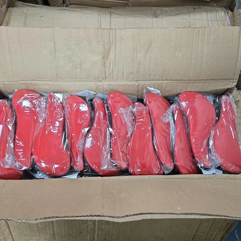 LARGE QUANTITY OF APPROXIMATELY 60 HAIRBRUSHES - RED