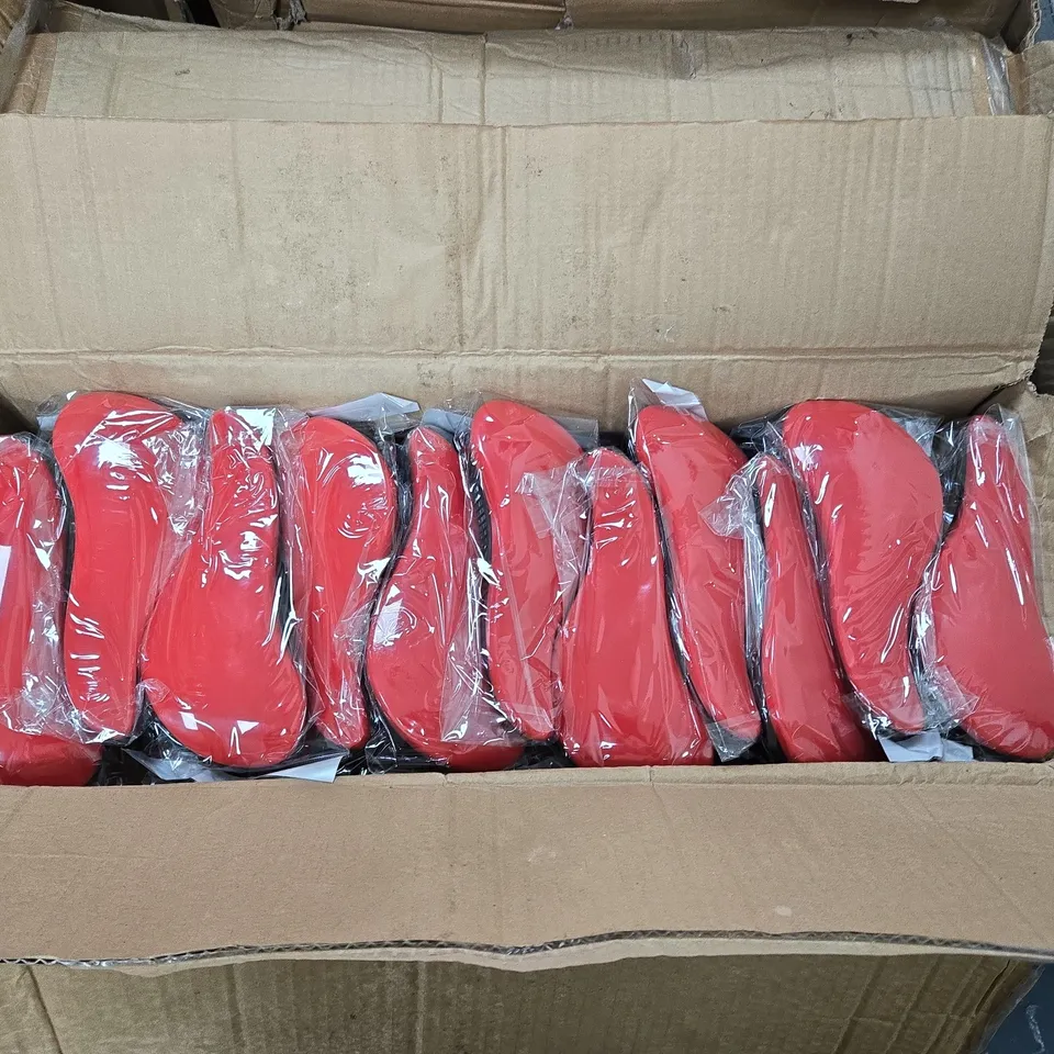 LARGE QUANTITY OF APPROXIMATELY 60 HAIRBRUSHES - RED