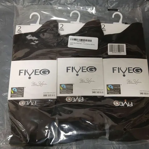 APPROXIMATELY 100 ASSORTED FIVEG SOCKS IN BROWN (6-11)