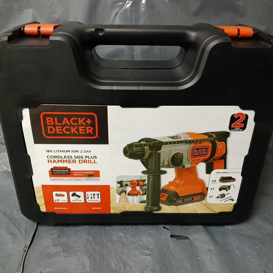 SEALED BLACK & DECKER 18V SDS + DRILL BCD900E2K-GB