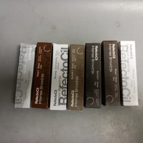 APPROXIMATELY 7 BOXED REFECTOCIL INTENSE BROWNS BROW & LASH TINTS TO INCLUDE STEP-1 BASE GEL, STEP-2 ACTIVATOR GEL 