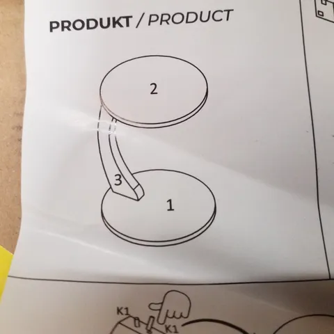 BOXED SUGO DESIGN C-FORM SIDE SOFA TABLE 