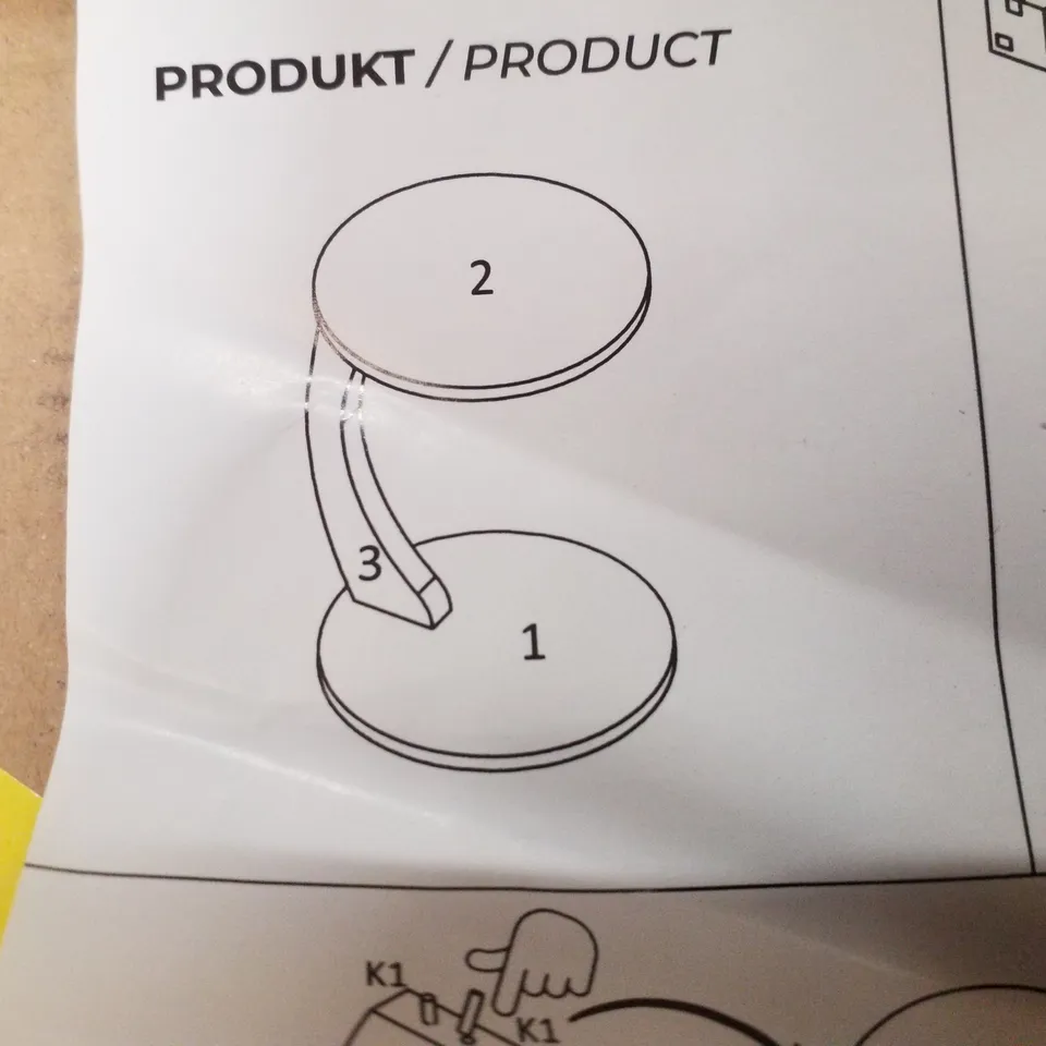 BOXED SUGO DESIGN C-FORM SIDE SOFA TABLE 