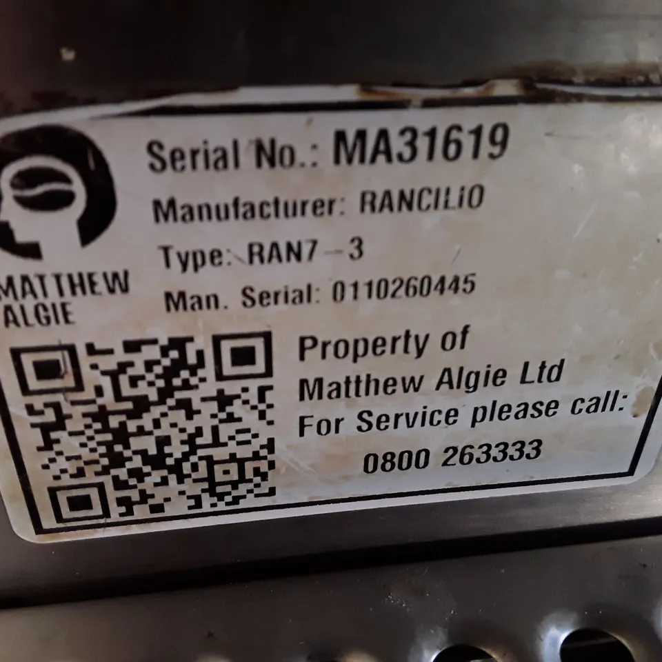 RANCILIO RAN7-3 COMMERCIAL 3 GROUP BARRISTA COFFEE MACHINE 