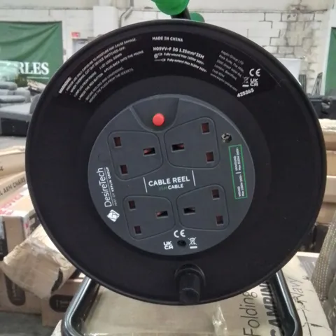 DESIRETECH 25m 4 SOCKET CABLE REEL