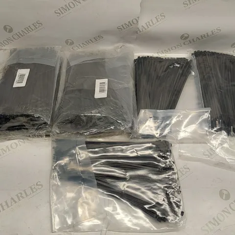 BOX OF BRAND NEW BLACK CABLE TIES (QUANTITY UNSPECIFIED)
