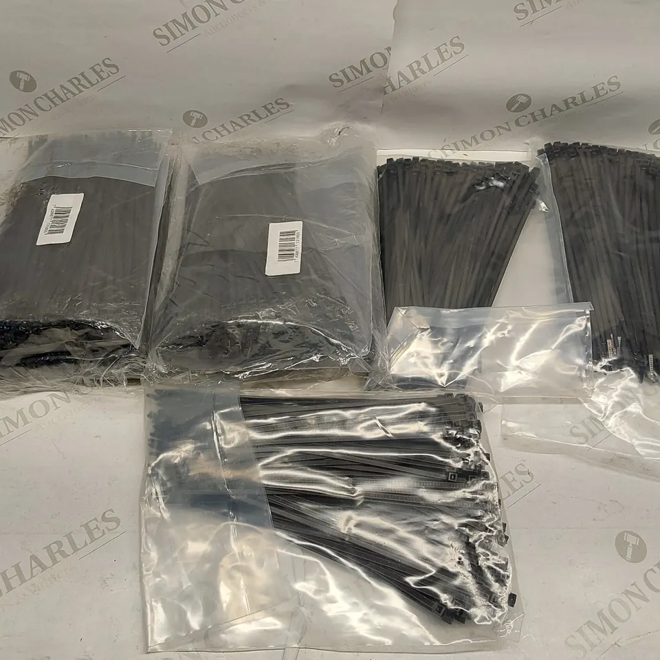 BOX OF BRAND NEW BLACK CABLE TIES (QUANTITY UNSPECIFIED)