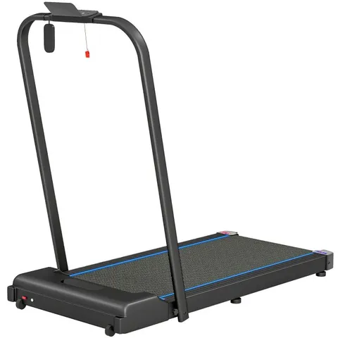 BOXED SPORTNOW 2.5HP WALKING PAD, 1-6KM/H FOLDING TREADMILL WITH REMOTE CONTROL AND LED DISPLAY FOR HOME GYM OFFICE, BLUE