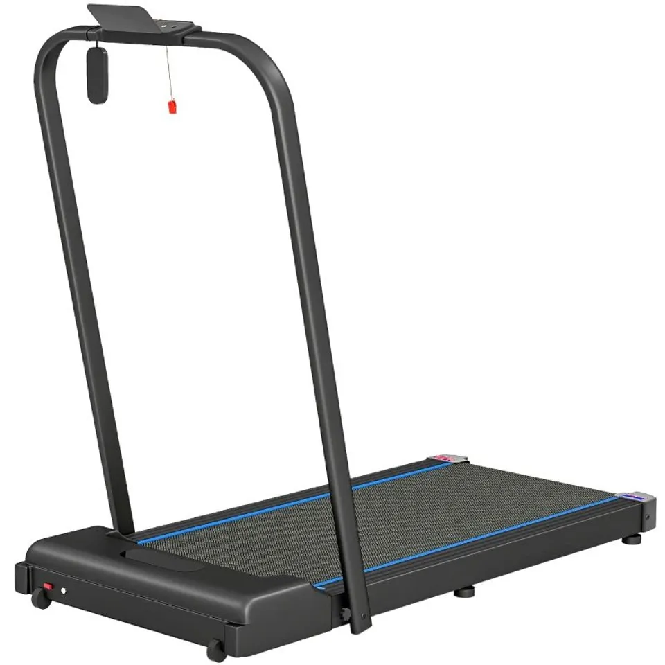 BOXED SPORTNOW 2.5HP WALKING PAD, 1-6KM/H FOLDING TREADMILL WITH REMOTE CONTROL AND LED DISPLAY FOR HOME GYM OFFICE, BLUE