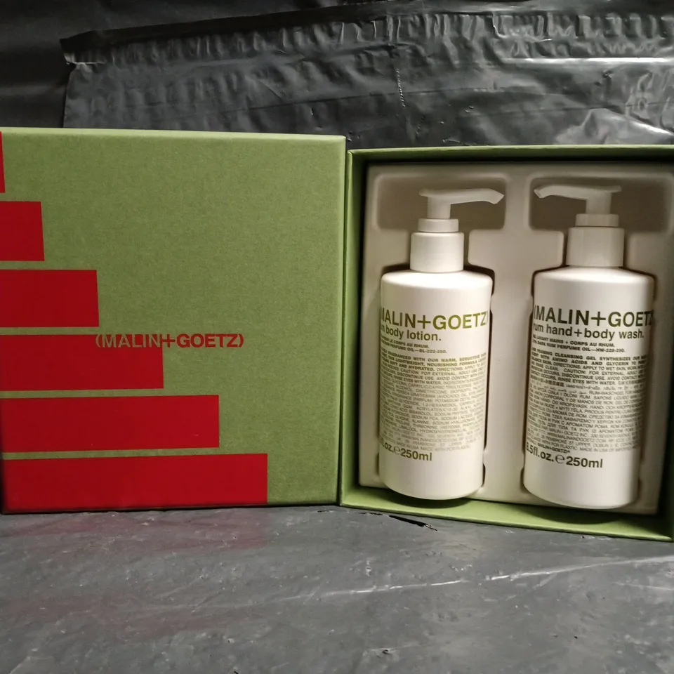 MALIN+GOETZ MAKE IT A DOUBLE RUM BODY LOTION & HAND/BODY WASH DUO SET