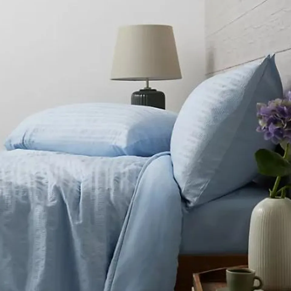 SUPERSOFT BY COZEE HOME PACK OF TWO 4 PIECE DUVET SETS BLUE SINGLE