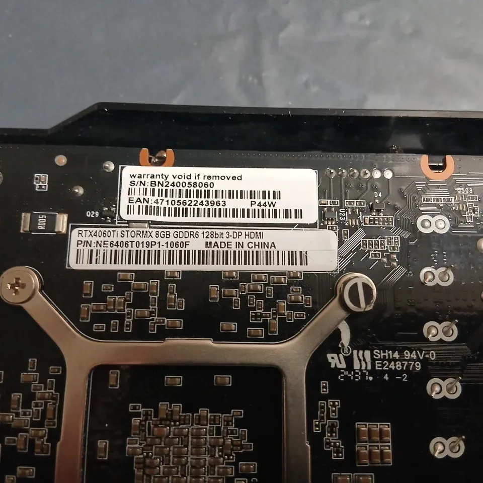 PALIT RTX 4060 TI STORMX 8GB GDDR6 GRAPHICS CARD