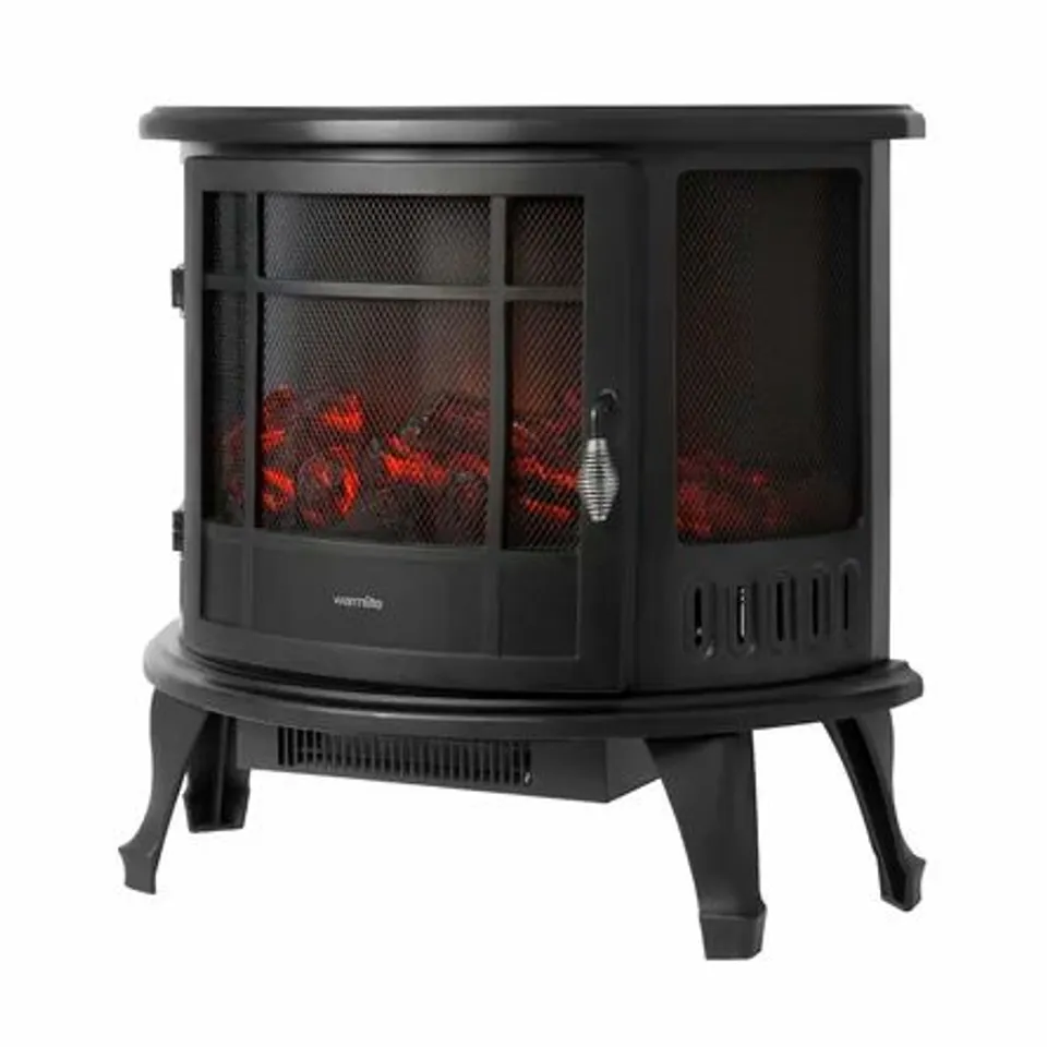 CURVED LOG EFFECT STOVE FIRE