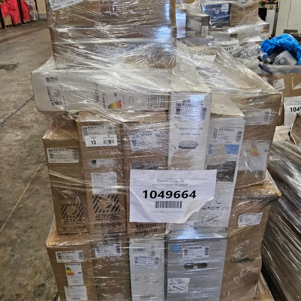 PALLET OF APPROXIMATELY 18 UNPROCESSED RAW RETURN MONITORS TO INCLUDE;