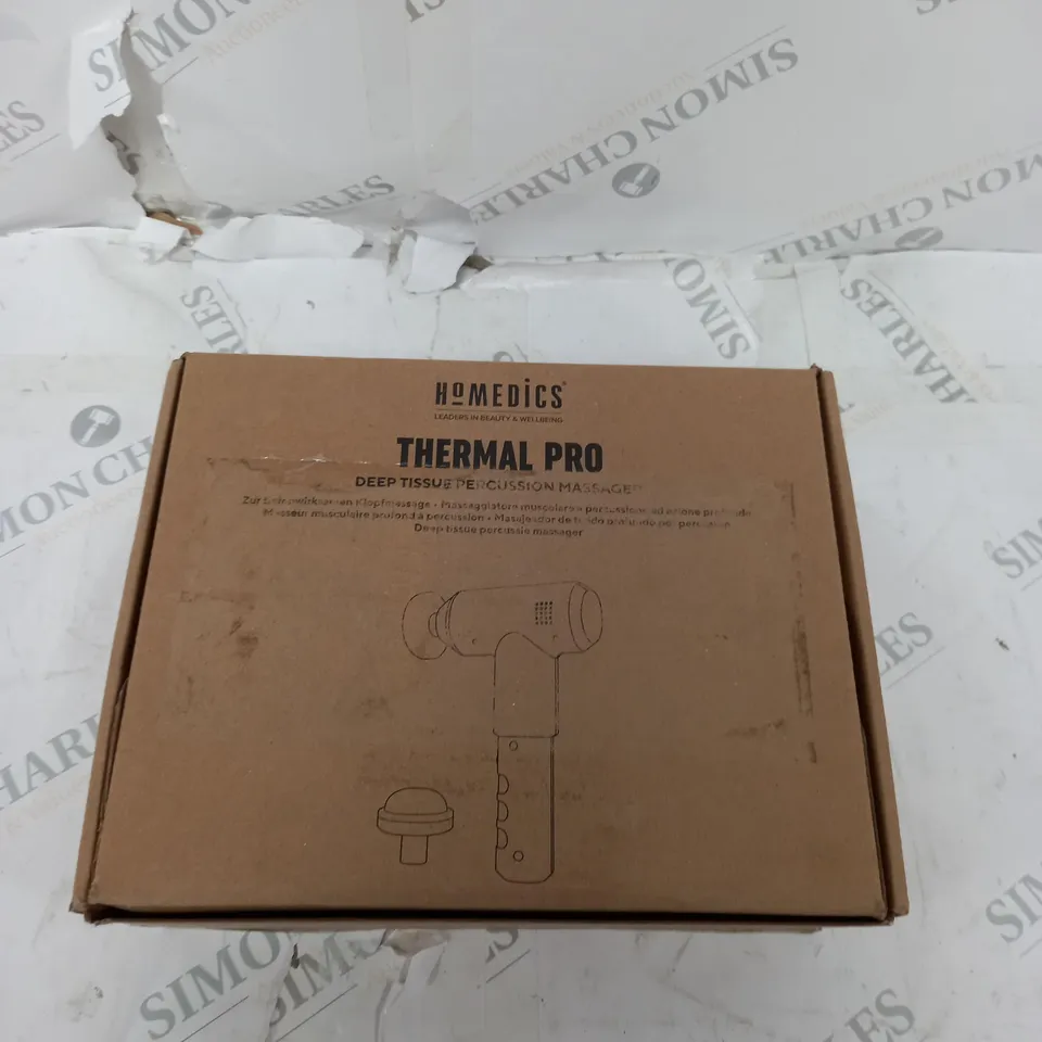 BOXED HOMEDICS THERMAL PRO MASSAGE GUN IN PINK 