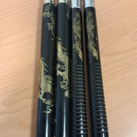 TWO SETS OF 12" WOODEN NUNCHAKU