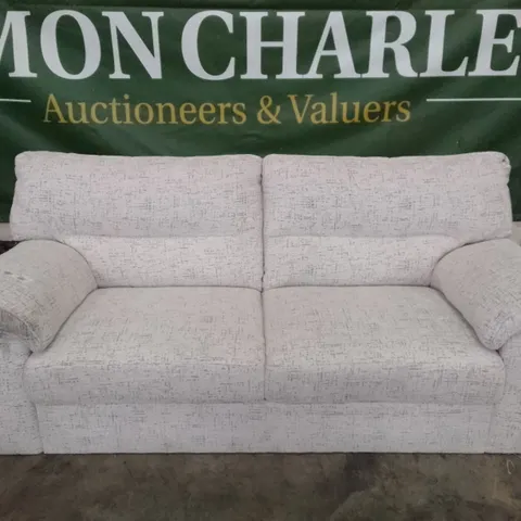 QUALITY DESIGNER 2.5 SEATER SOFA - WHITE FABRIC