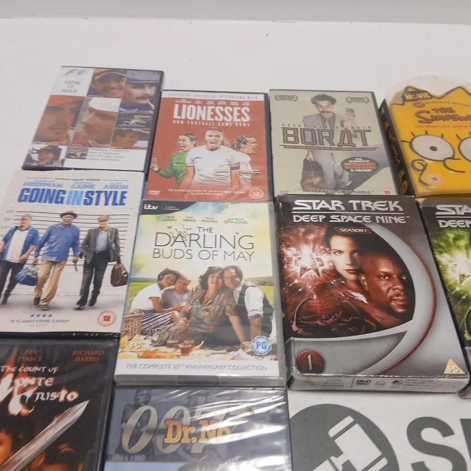 APPROXIMATELY 16 ASSORTEDS DVDS AND BOX SETS TO IINCLUDE; STAR TREK DS9, DALLAS, BROOKSIDE & MORE
