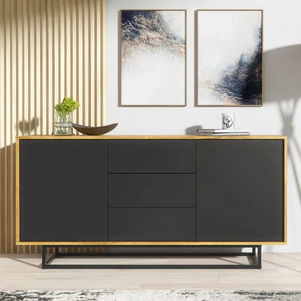 BOXED FELLSBURG 140cm SIDEBOARD (2 BOXES)