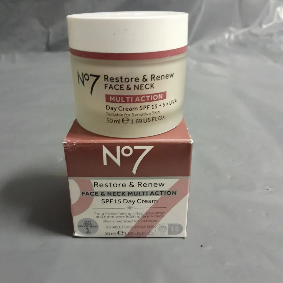 NO7 RESTORE AND RENEW FACE AND NECK MULTI-ACTION CREAM 50ML