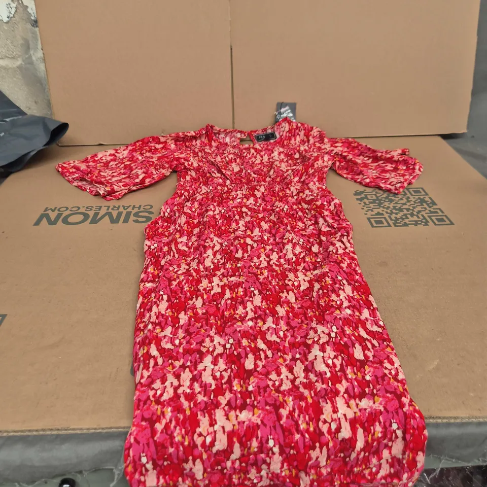 IZABEL LONDON WOMEN'S DRESS – PINK FLORAL, UK 12 (EUR 40, US 8)