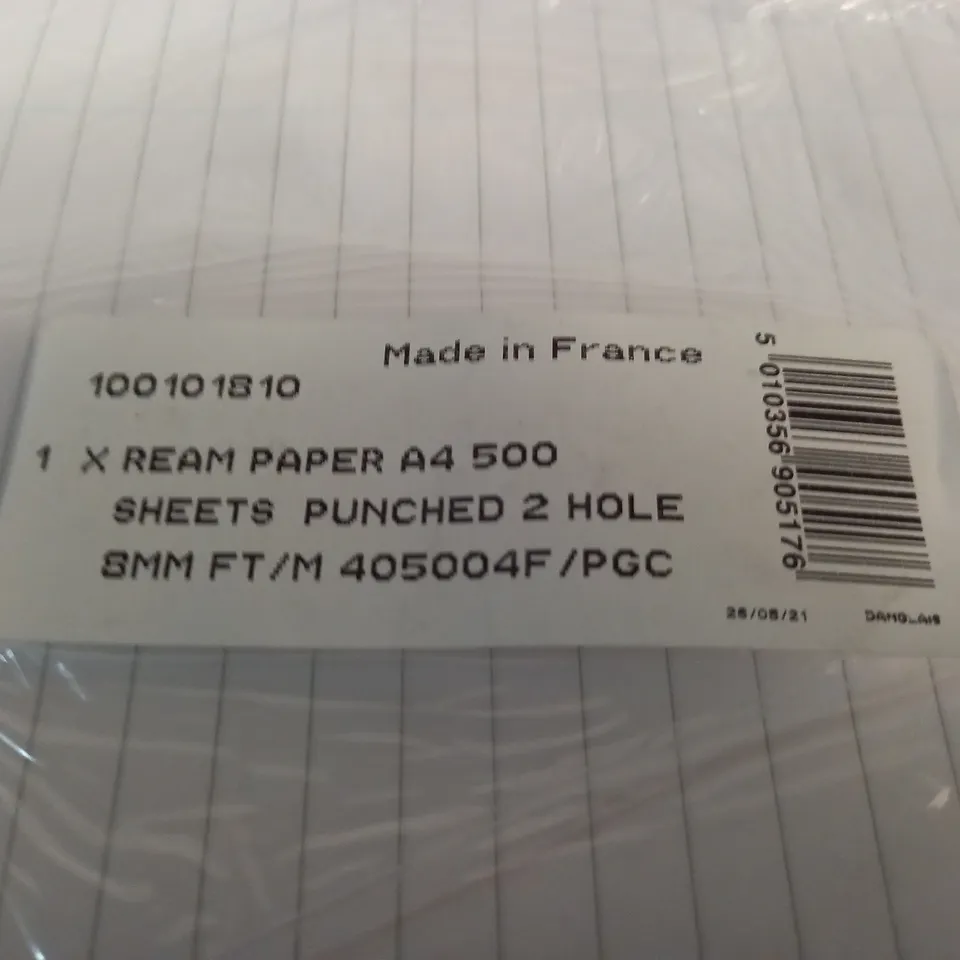LOT OF 5 PACKS OG A4 500 REAMED PAPER