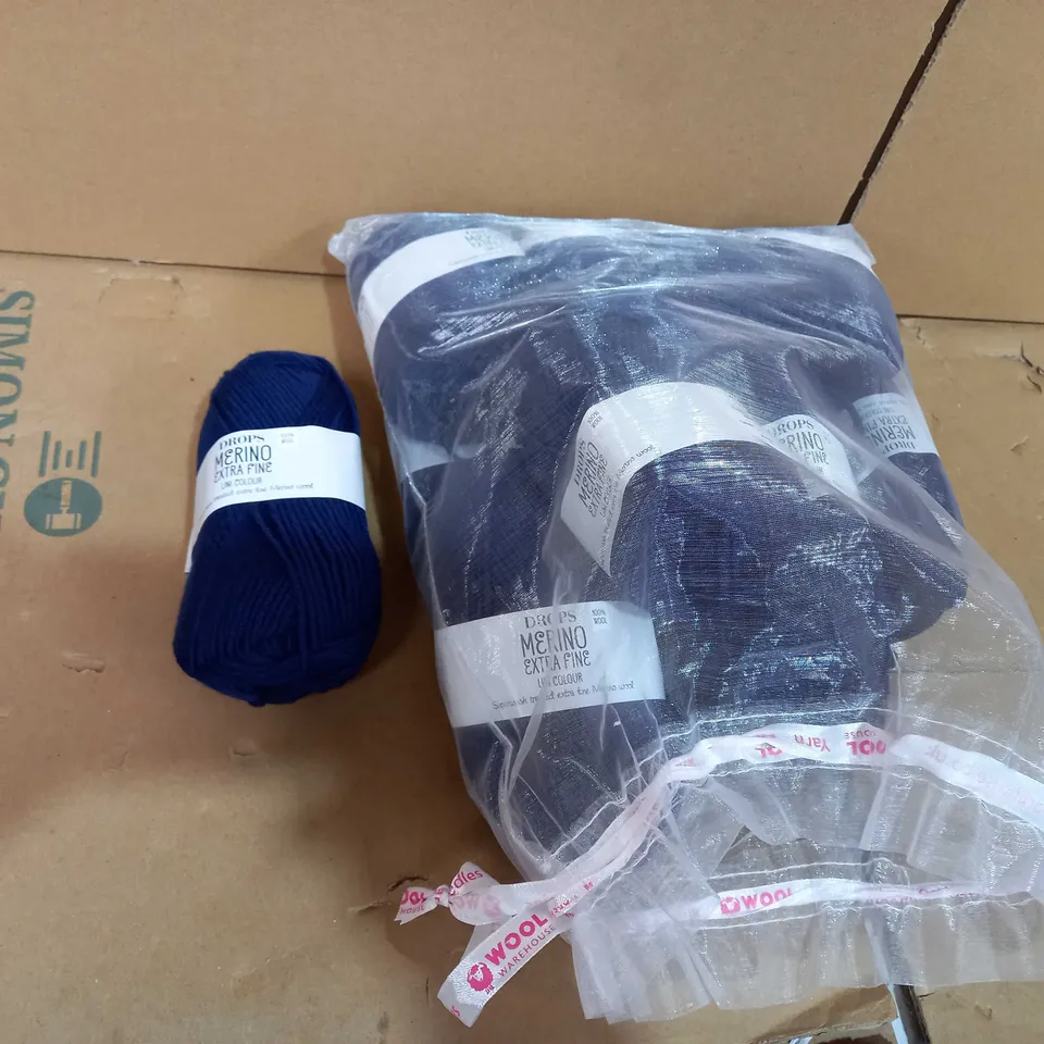 16 ASSORTED DROPS MERINO EXTRA FINE UNI COLOUR YARNS