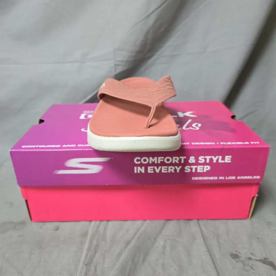 SKECHERS GO WALK WOMEN'S PINK SANDALS – SLIP-ON THONG STYLE SIZE 6