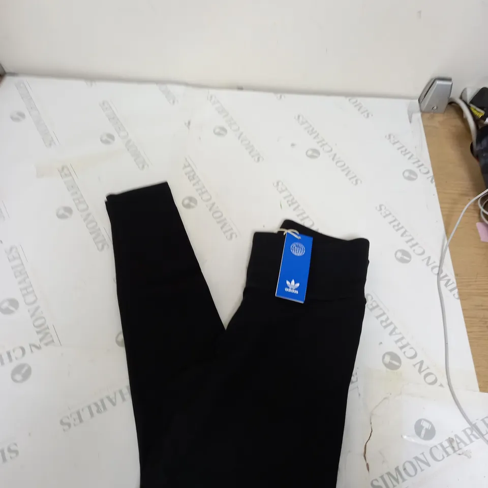 ADIDAS BLACK LEGGINGS - SMALL 