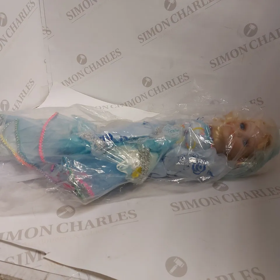 FEMALE DOLL - BLUE DRESS AND POLES 