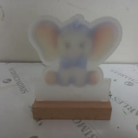 PERSONALISED LED ELEPHANT SIGN - 'REA'