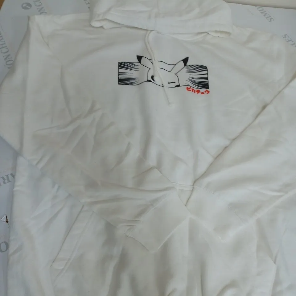 POKEMON WHITE HOODIES JUMPER SIZE L